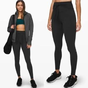 Lululemon Align Wrap Waist Tie Lightweight Yoga Tights Pant Black Size 2